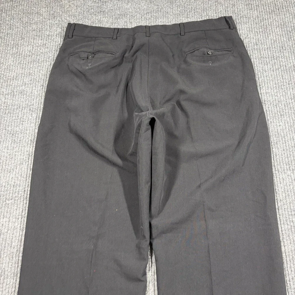 Haggar Pants Mens 38x30 Black Dacron Polyester Viscose Rayon Dress